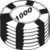Monetary chips stack 1000